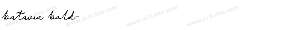 batavia bold字体转换